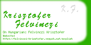 krisztofer felvinczi business card